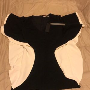 Halston Heritage flare evening dress